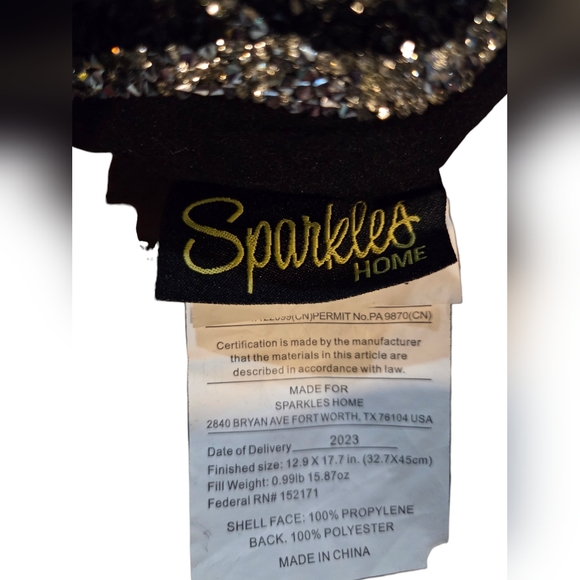 Sparkles Home - NEW Home Decorative Silver and Black Gothic Skull Pillow - Picture 6 of 6